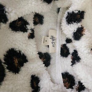 Leopard Print Sherpa Sweatshirt